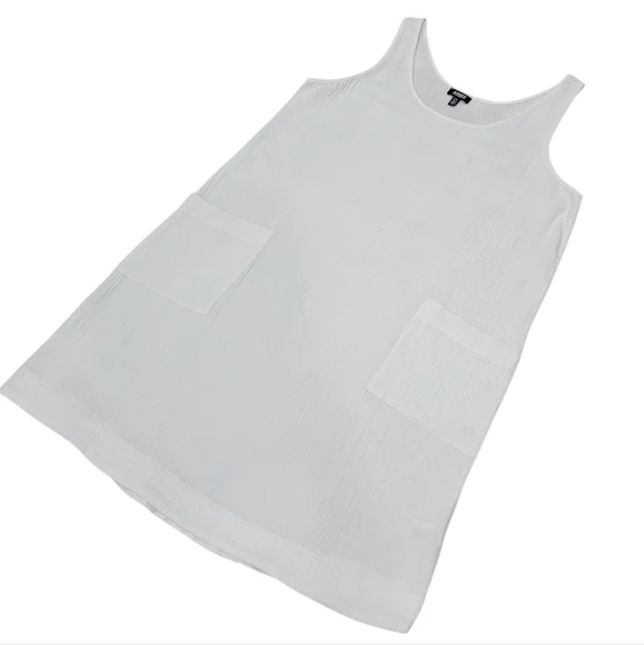 Aimee Kestenberg White Gauzy Waffle-knit Loungewear Cover-up Dress Women’s L - Picture 16 of 16